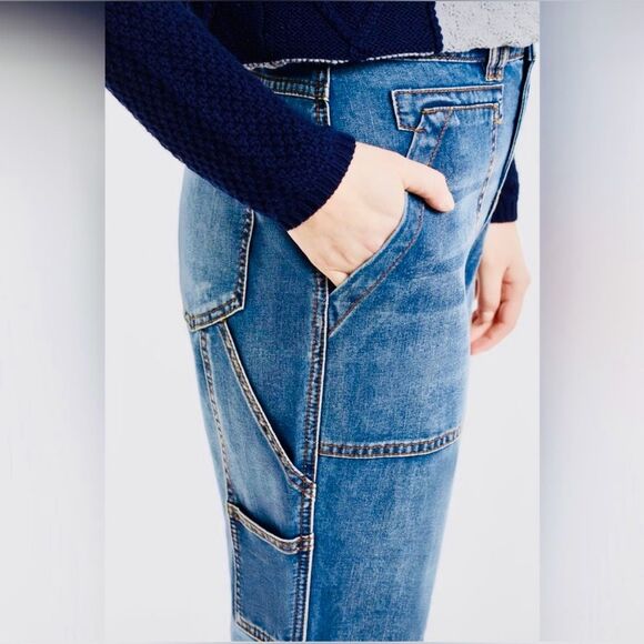 Tribal Jeans Audrey MidRise Girlfriend Carpenter Ankle Jeans size 8 - Picture 11 of 13